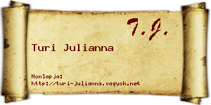 Turi Julianna névjegykártya